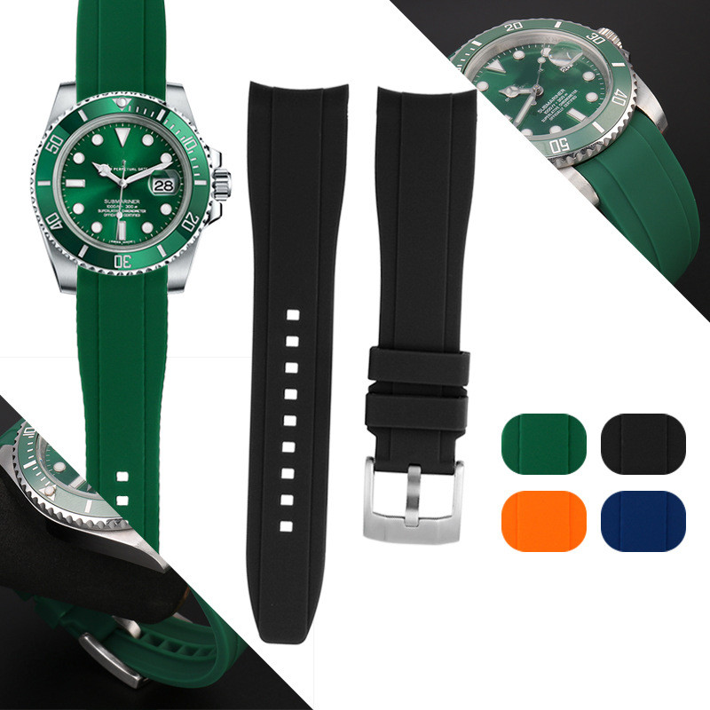 Rolex Watch Submariner - Curved Interface Rubber Strap for 20mm