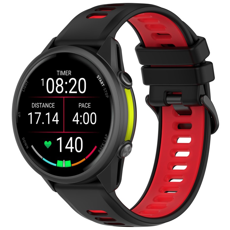 Two Color Silicone Strap 22MM  - đánh giá và giá Silicone Watch Band 22Mm
