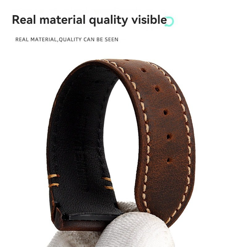 20 22mm Curved end Retro matte - đánh giá và giá Suede Strap Watch